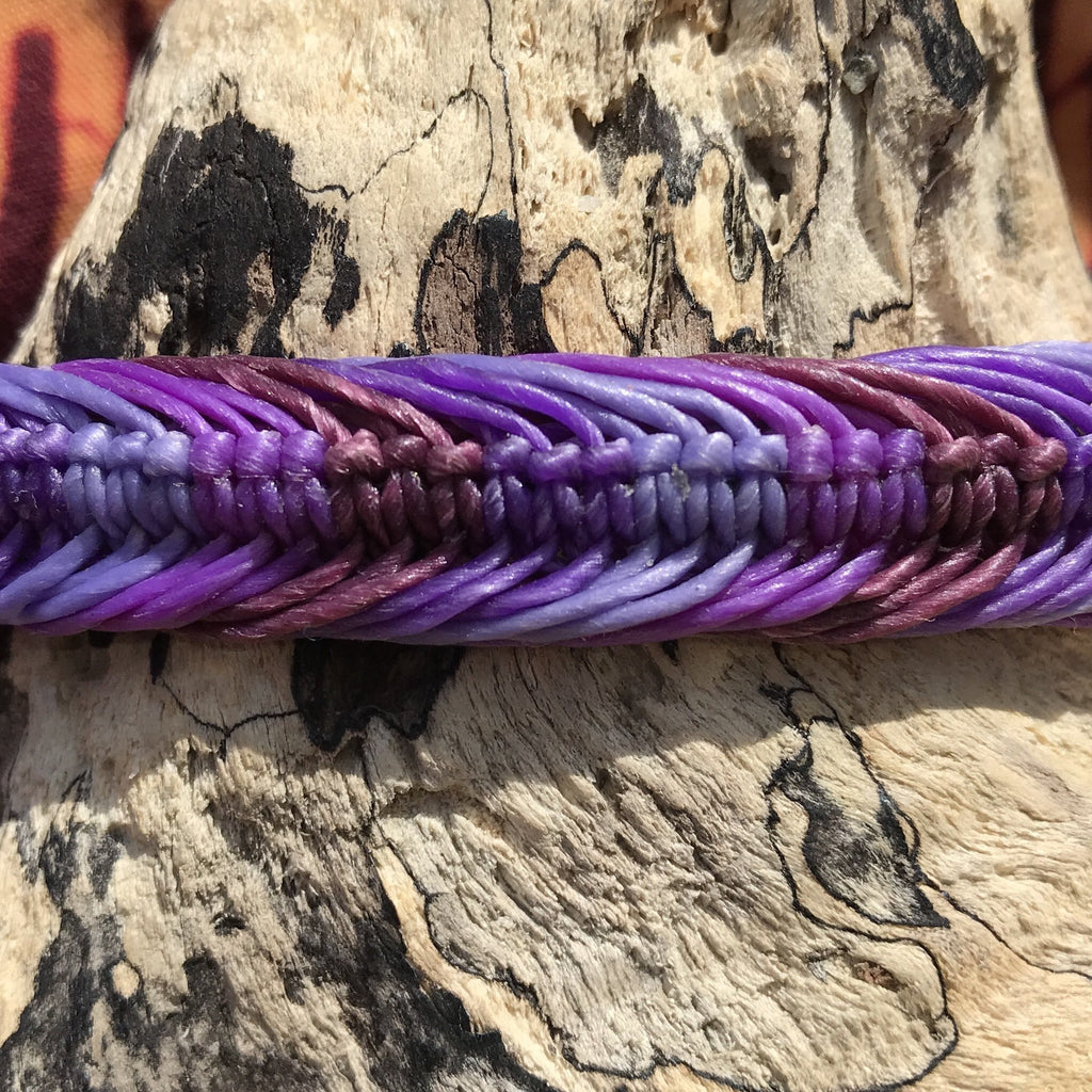 Waxed Bracelet-JEWELLERY / BRACELET-Wattanaporn (THA)-Purple-The Outpost NZ
