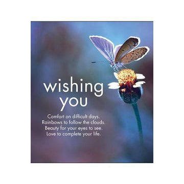 Wishing You Comfort Butterfly Card-NZ CARDS-Affirmations (NZ)-The Outpost NZ