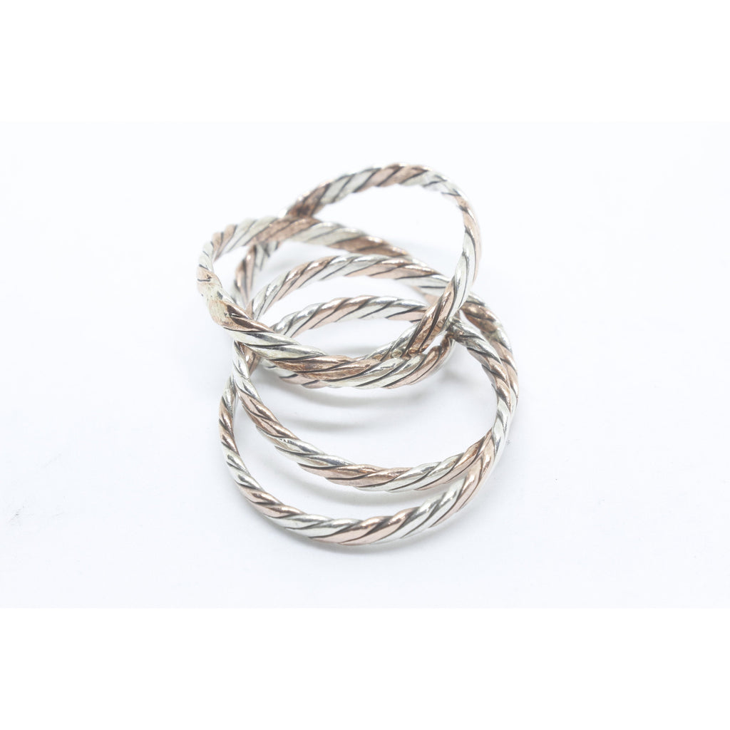 Yoga Copper and Silver Ring-JEWELLERY / RINGS-Mimi Silver (THA)-55-The Outpost NZ