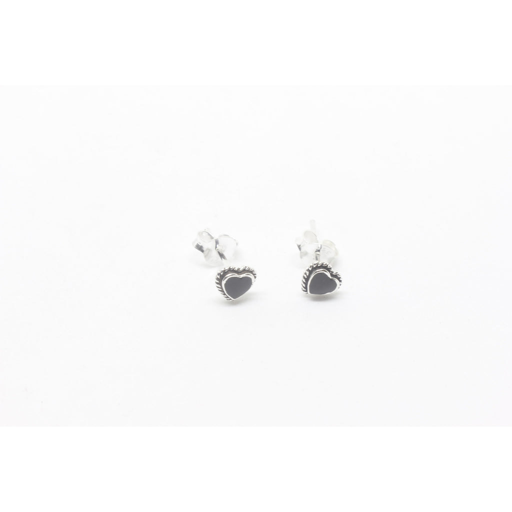 Zia Silver Studs-EARRINGS-Not specified-Black-The Outpost NZ