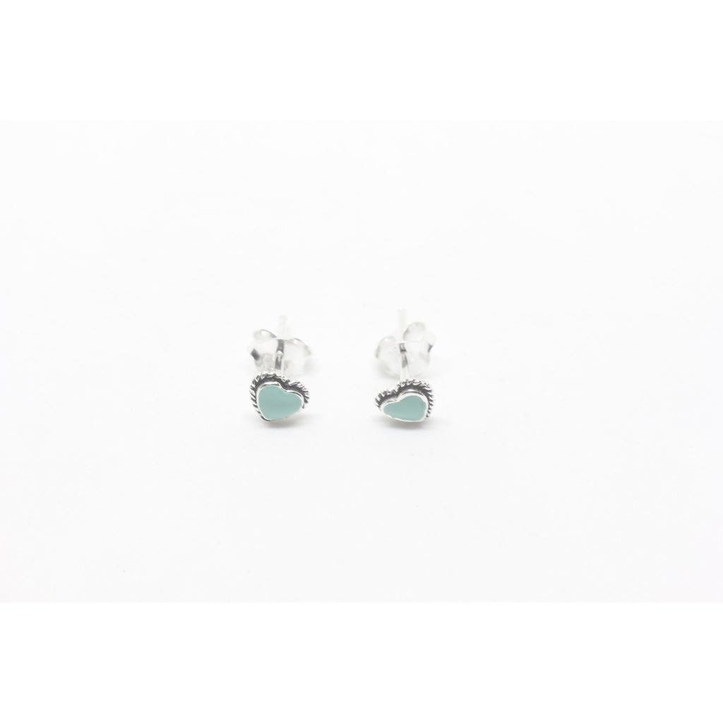 Zia Silver Studs-EARRINGS-Not specified-Green-The Outpost NZ