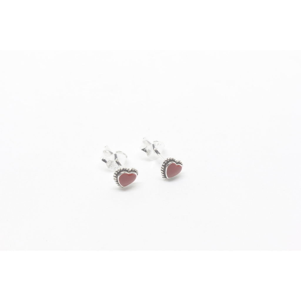 Zia Silver Studs-EARRINGS-Not specified-Red-The Outpost NZ